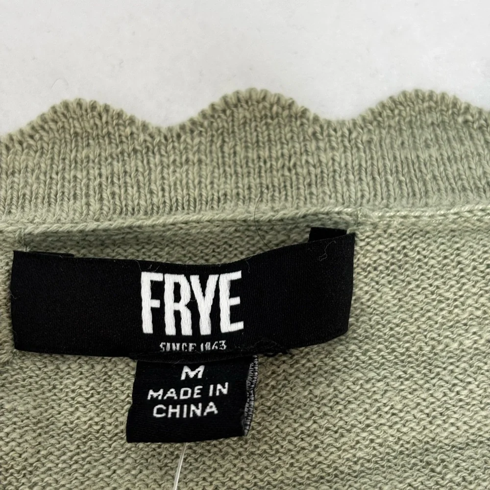 NWT Frye Seagrass green. Medium Cardigan Sweater - Picture 2 of 8